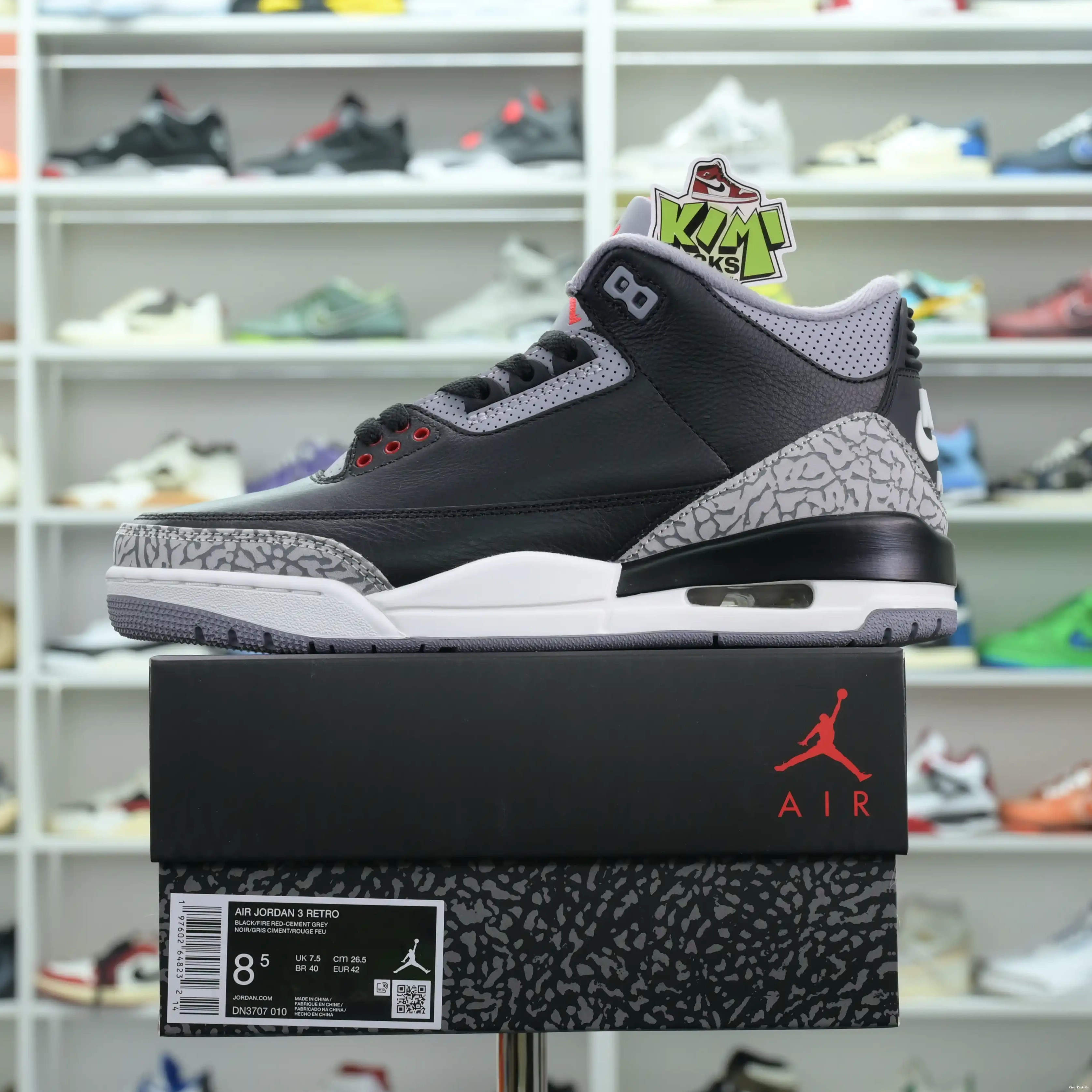 Cement Jordan Air Kimikick 3“Black Reimagined” 0711
